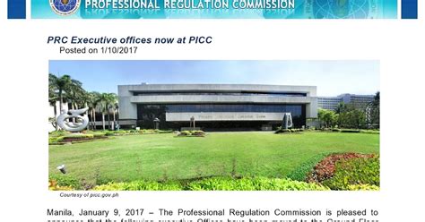 PRC Executive offices now at PICC .